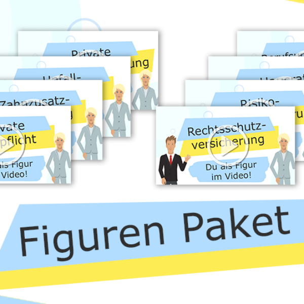 Versicherungsvideo Paket mit eigener Figur