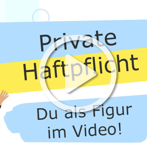 Haftpflichtversicherung Erklärvideo mit eigener Figur