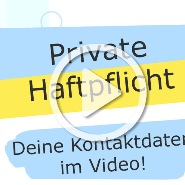 Haftpflichtversicherung Erklärvideo mit Kontaktdaten